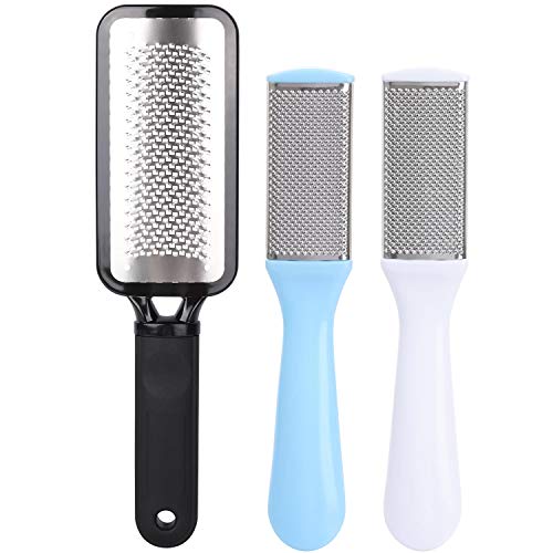 Rasp Foot Files Callus Remover, 3 Pcs Professional Foot Care Pedicure Stainless Steel Foot Scrubber for Wet and Dry Feet