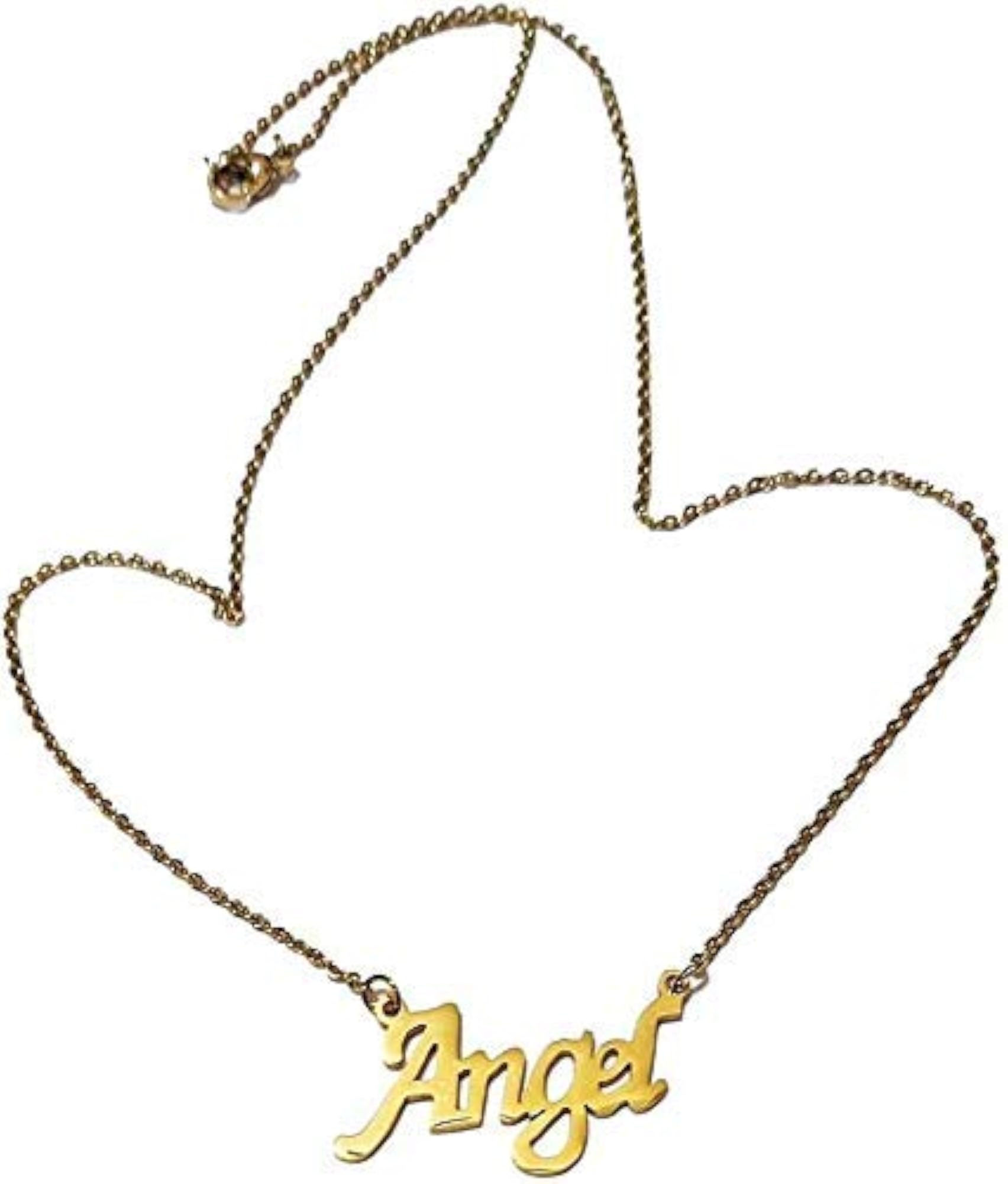 20 Inch Stainless Steel Angel and Heart Shape Pendant Necklace