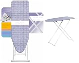 KACOTA Burro de Planchar Plegable, Tabla de Planchar con Altura Ajustable, Burro para Planchar Grande con Panel...