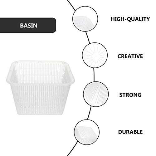 HEMOTON Vasos de plástico de orquídea com 5 peças, vaso de flores, vasos de berçário, vaso de jardin