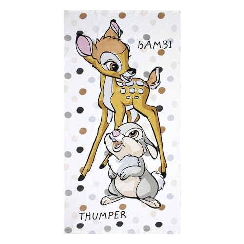 Disney Serviettes de Plage de la Marque modèle Bambi, Thumper Badetuch, Strandtuch 70 x 140 cm