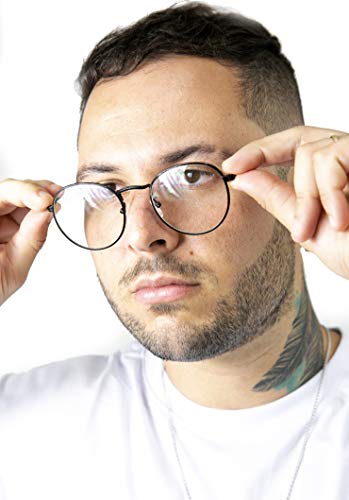 Óculos Rêtro Round Armação Prata Grau Feminino Masculino Vintage