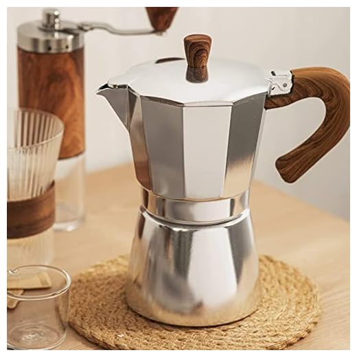 Moka Pot, Italian Coffee Maker, Coffee Pot 6 cup/10 OZ Stovetop Espresso Maker for Gas or Electric Ceramic Stovetop Camping Manual Cuban Coffee Percolator for Cappuccino or Latte