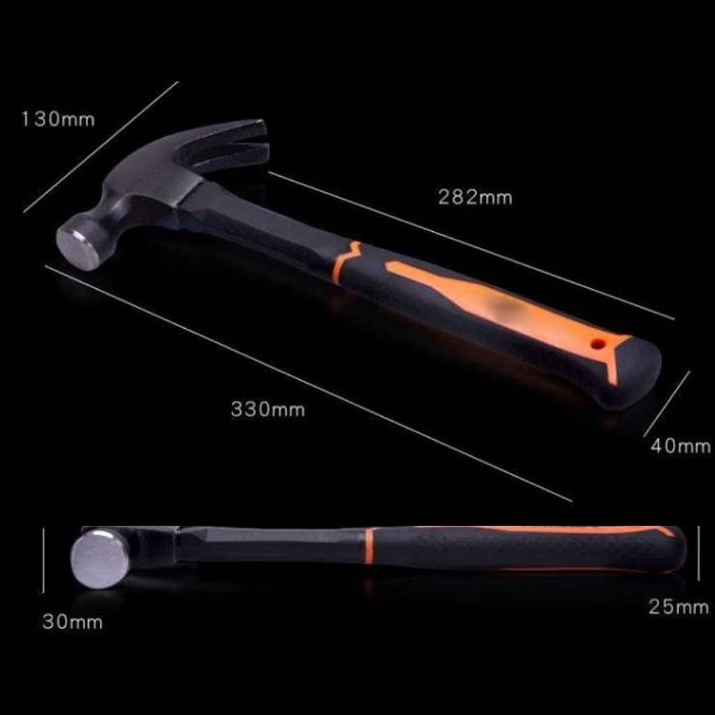 Hammer, Claw and Nail, Woodworking Tool with Round Design