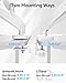 MOUNTUP Dual Monitor Stand for Desk, Pneumatic Monitor Arms for 2 Monitors Max 32 Inches, Height Adjustable Double Monitor Mount, VESA Mounts with C-Clamp & Grommet Base, Holds 4.4-17.6lbs, White