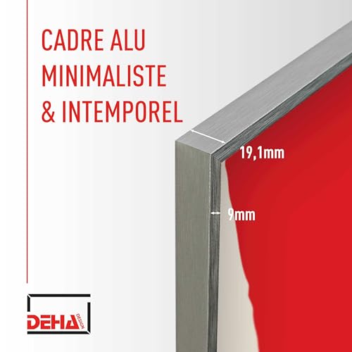 DEHA Design cadre photo, 15 x 20 cm, aluminium, Argent mat, cadre photopour poserau format paysage et portrait, verre synthétique, Tribeca – vue 3