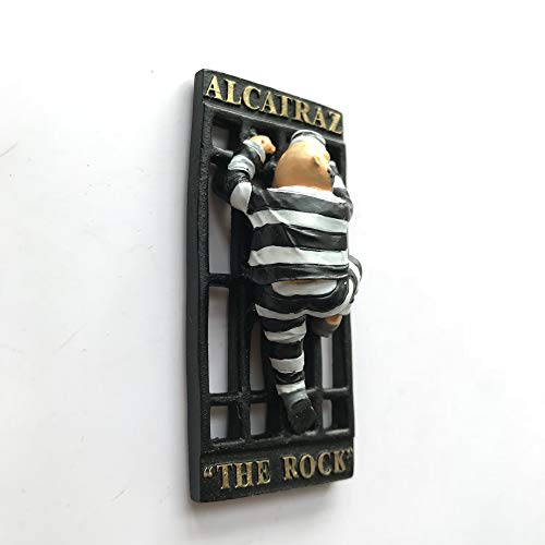 Imán decorativo 3D Alcatraz Island San Francisco 8x4 cm miniatura 3