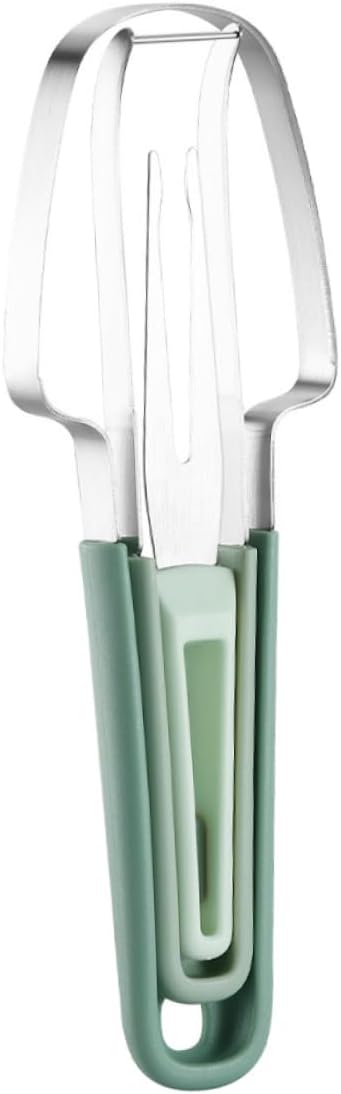 Versatile Watermelon Slicing Tool Set Stainless Steel Fruit Cutter Ergonomic Design for Easy Use Compact Kitchen Accessory for Quick Fruit Preparation