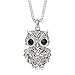 Z-Jeris Fashion Jewelry Full Rhinestone Owl Long Chain Pendant Necklace 2 Colors (Gold)