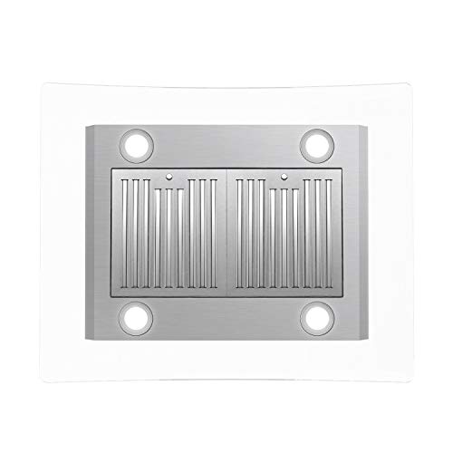 Firegas FGS-USI02G75CC Island Range Hood 30 Inch 450 Cfm With Chimney, Ceiling Mount Kitchen Vent Hood With Tempered Glass thumb #7