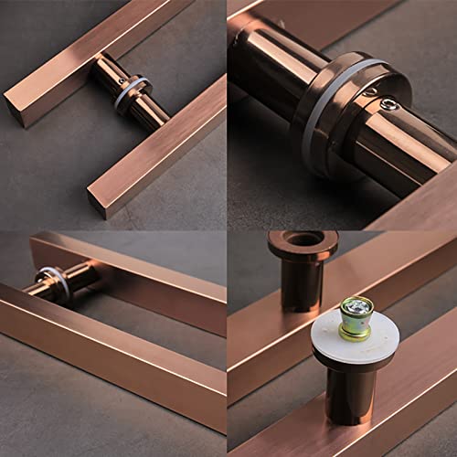 Poignée de porte en acier inoxydable brossé style luxe architectural 120cm