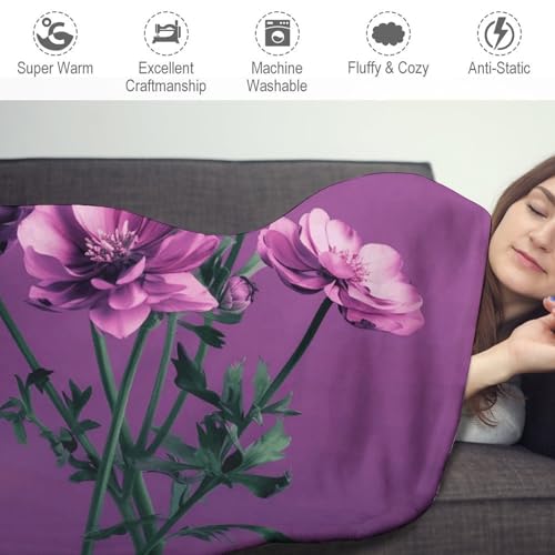 Couverture ronde 150 cm violette en plaid canapé et voyage - 4