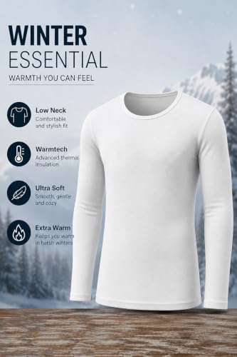 Image of Van Heusen Men Warmtech Thermal Top - Low Neck, Ultra Soft, Extra Warm