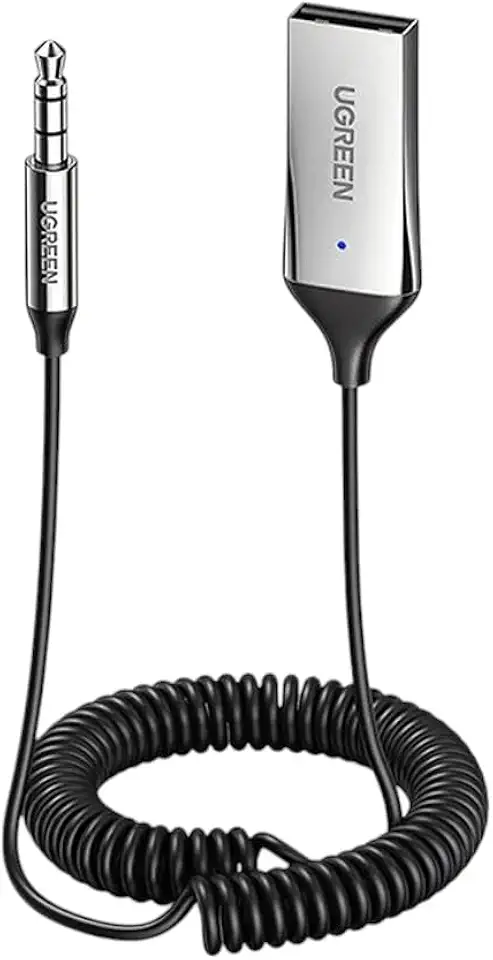 Prata brilhante | Russo | Bluetuth 5.3 Aux Wireletss Car Bluetuth USaB para microfone de áudio 3,5 mm adaptador viva-voz para alto-falante de carro novo 2026 alto para componente eletrônico