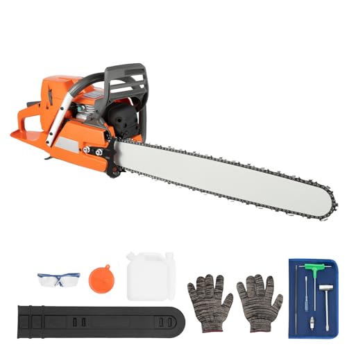 24 Inch Gas Chainsaw 72cc 2-Stroke Petrol Tree Felling Saw