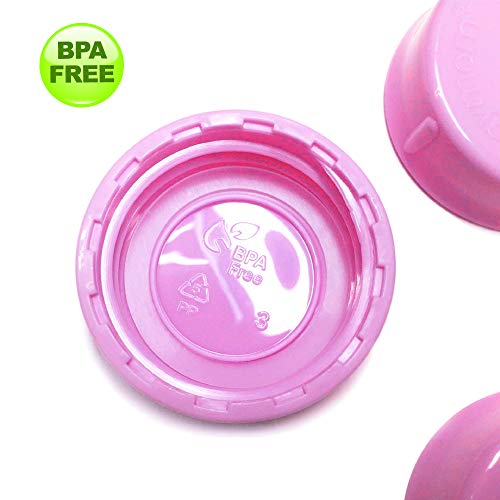 Image of Maymom Solid Lids with Sealing Ring for Standard Sized Bottles; Bottles Lids Compatible with Medela Bottles, Ameda, and Small Sized Nuk, Playtex, Gerber Bottles; 8pc (Pink)