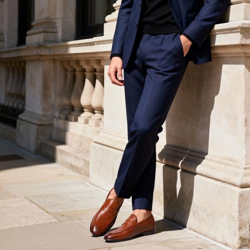 Bruno Marc Men's Classic Penny Loafers Suede Dress Shoes Comfort Lightweight Slip-on Shoe Solace Reserve - Image 4