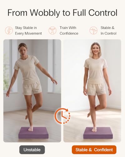 Image of StrongTek Professional Foam Exercise Balance Pad - 15.8 inch x 13 inch x 2 inch, High-Density TPE Foam Knee Pad, Non-Slip & Water-Resistant, for Balance Training, Physical Therapy, Yoga, and More