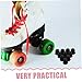 POPETPOP 10pcs Retro Roller Skate Tool Trolley Assembly Brake Stopper Track Rollers Base Kingpins Toe Guards Truck Replacements