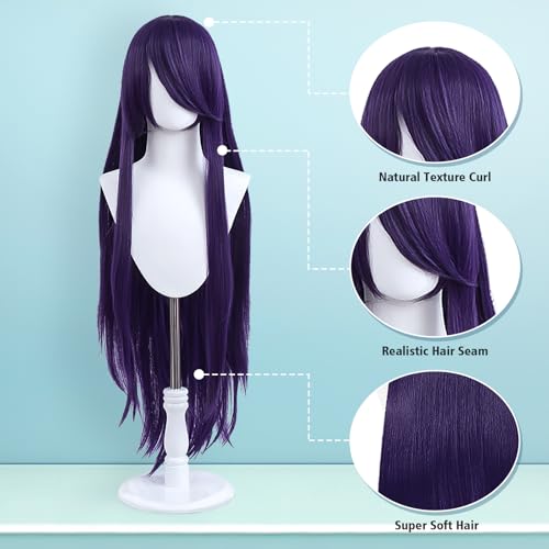 100cm / 40 Inch Long Wig, Universal Anime Costume Cosplay Wig, Perfect for Party Daily-Use, Festivals, and Halloween - Image 2