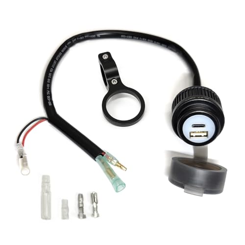 MOTOLINE �z���_ GB350 GB350S�p USB�`���[�W���[ �����[�d PD USB type-C & USB QC3.0 type-A ���g���C��