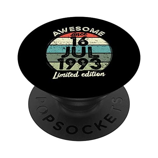 Camiseta de cumpleaños de 30 años, 16 de julio de 1993, 30 cumpleaños PopSockets PopGrip Intercambiable