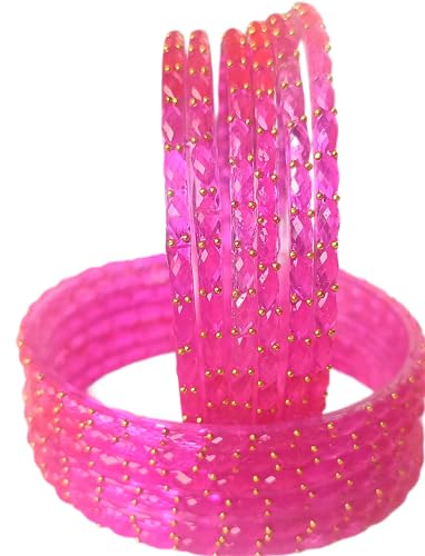 Image of JPS Plain and Glossy Finished Raindrop Glass Bangles Set for Women & Girls | Traditional Ethnic Chudi for Wedding, Party & Regular- Set of 12 Pcs of One Colour | Wedding Special