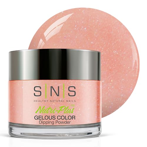 SNS Nail Dip Powder, Gelous Color Dipping Powder - Preppy Pink (Natural, Nudes, Pink/Peach, Pastel, Shimmer) - Long-Lasting Dip Nail Color Lasts 14 Days - Low-Odor & No UV Lamp Required - 1oz