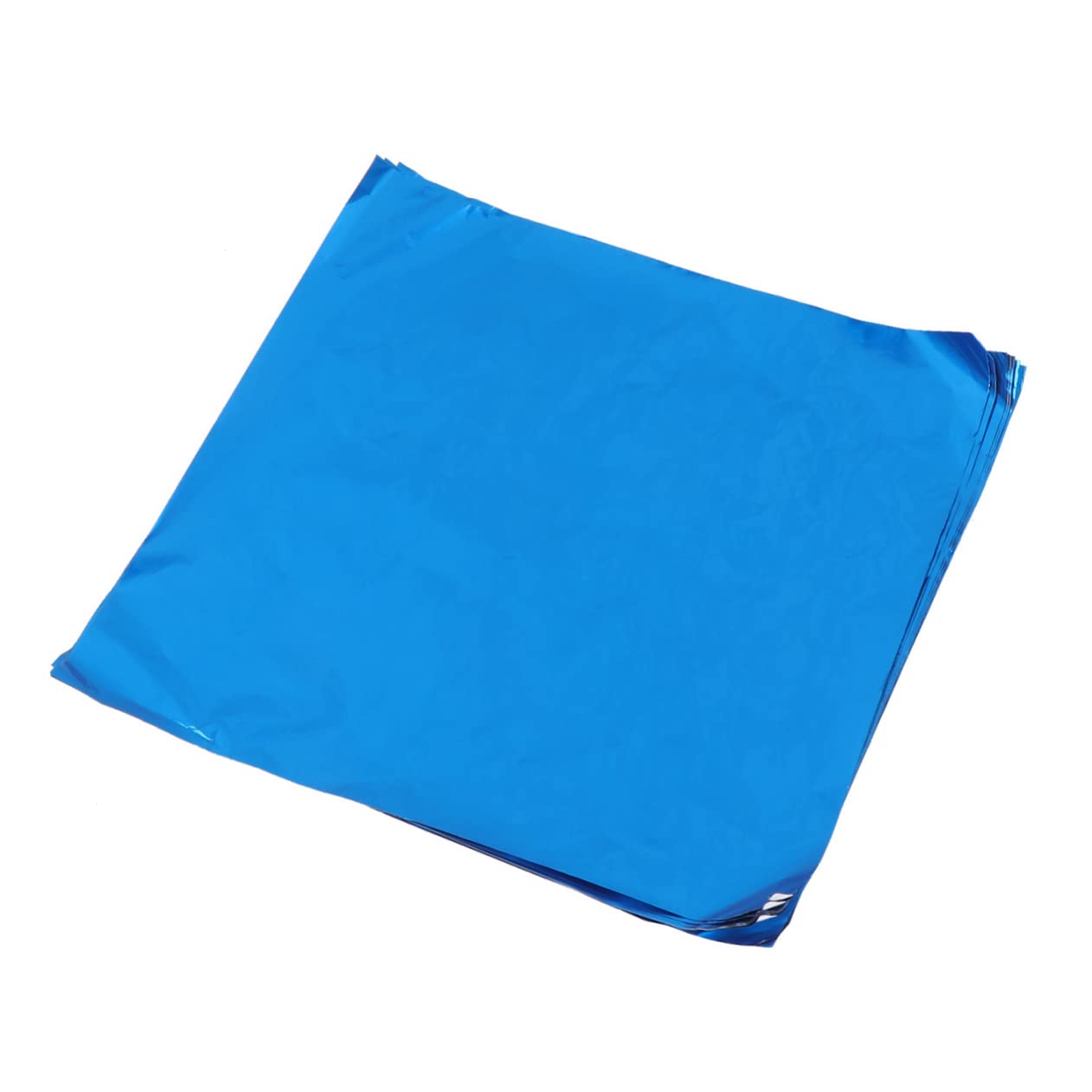 RORPOIR 100pcs Blue Aluminum Foil for Food Packaging Candy Wrapper and Tea Packing Foil for Home and Shop Use for Outdoor BBQ and Events