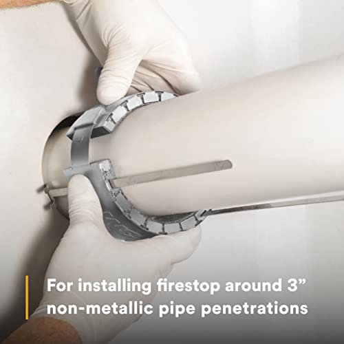 Image of 3M Fire Barrier Ultra Plastic Pipe Device Ultra-PPD3, 3 in Metal Collar Assembly, Heat-Expanding 3M Fire Barrier Ultra GS Material