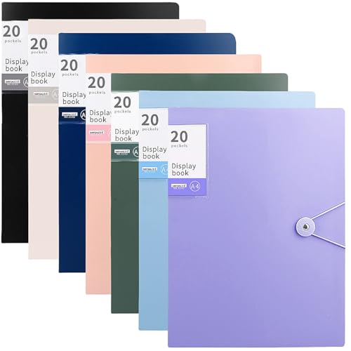 Folder with Plastic Sleeves - 7 Pack Art Portfolio Folder 9.4