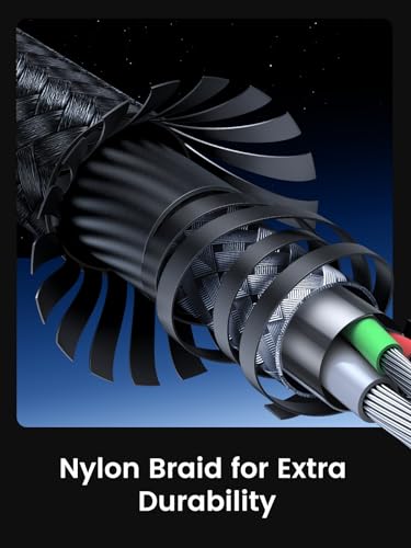 UGREEN Cabo USB C para USB C, cabo USB C de 60 W, pacote com 2, nylon trançado para iPhone 15, Samsu