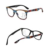  Gafas de Lectura Progresivas de Enfoque Múltiple, Gafas de Presbicia Retro, Anti Luz Azul Gafas para Leer, Antifatiga