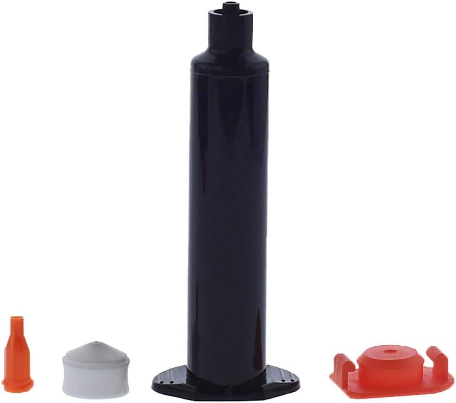 10cc UV Black Adhesive Syringe Barrel Liner, Piston, Cap, Free Pack of 50