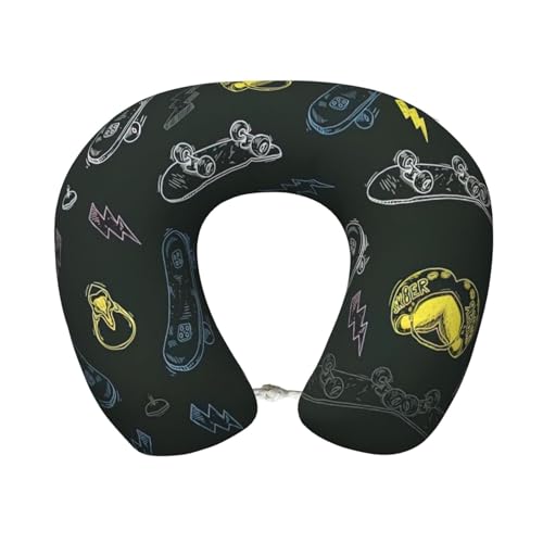 Almohada de Viaje de Espuma Viscoelástica Negro