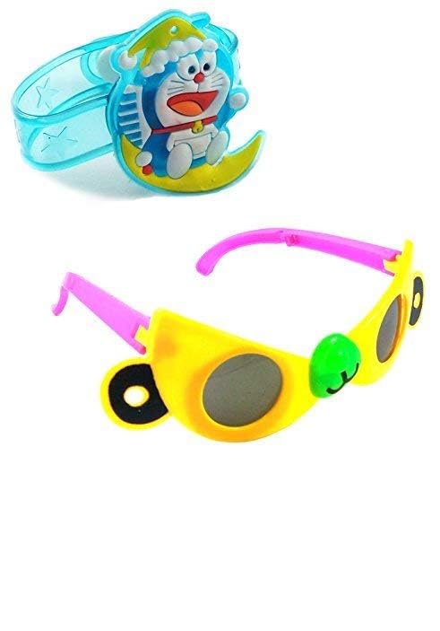 R G Doremon Led Light Rakhi with Goggles, Multi Color, Wristband, Kids, Religious, 5cm x 5cm x 5cm, 9K, 1 Count, Unisex, Rope Chain, Hook and Eye, Casual