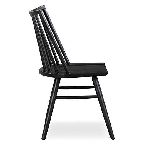 Poly & Bark Talia Dining Chair, Ash Wood, Black #TOP2