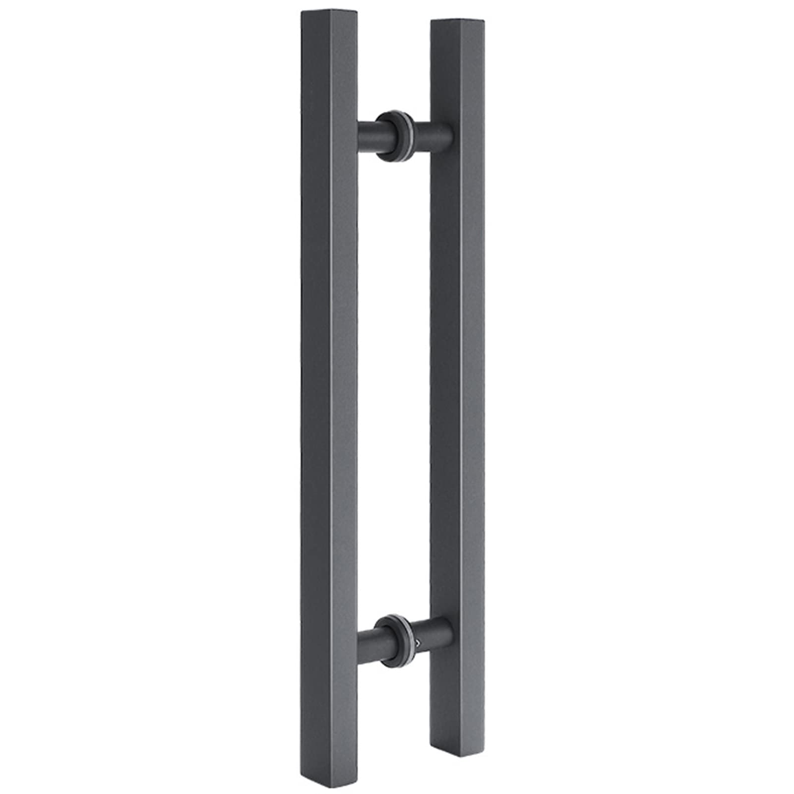 Poignée de porte en acier inoxydable gris en H pour entrée élégante