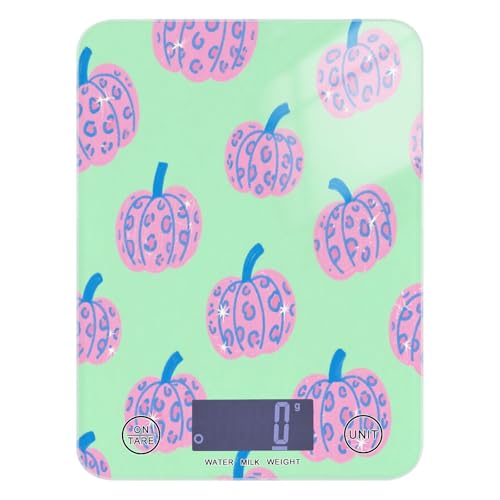 Bilancia impermeabile per alimenti, 5 kg/5 g, leopardo, zucca, verde, piccola bilancia da cucina con 4 unità per spezie, perdita di peso, sapone (batterie non incluse) peso digitale para comida