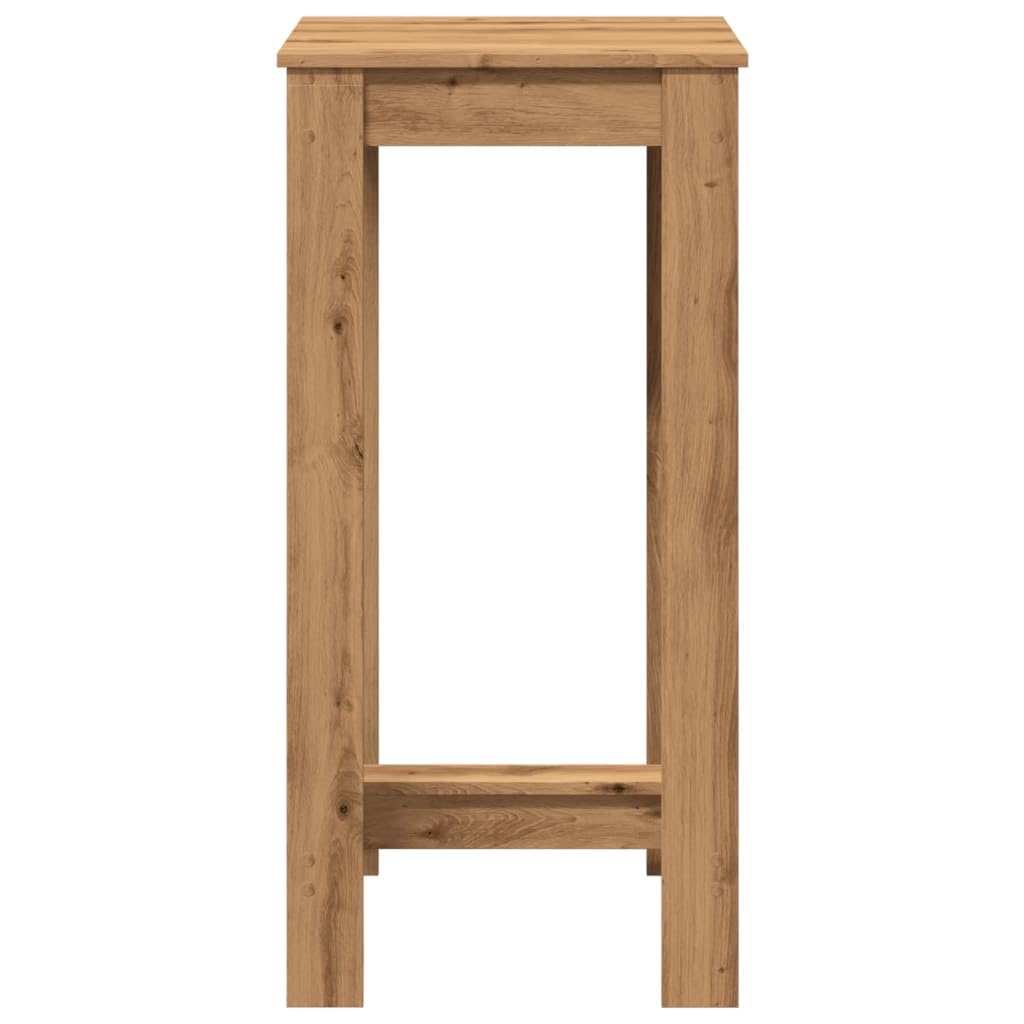 Hothingwell Bartisch aus Eiche, 51 x 50 x 103 cm, Holz, stabil und langlebig, für Küche, Wohnzimmer, Esszimmer, glatte Oberfläche, leicht zu reinigen mit feuchtem Tuch, inkl