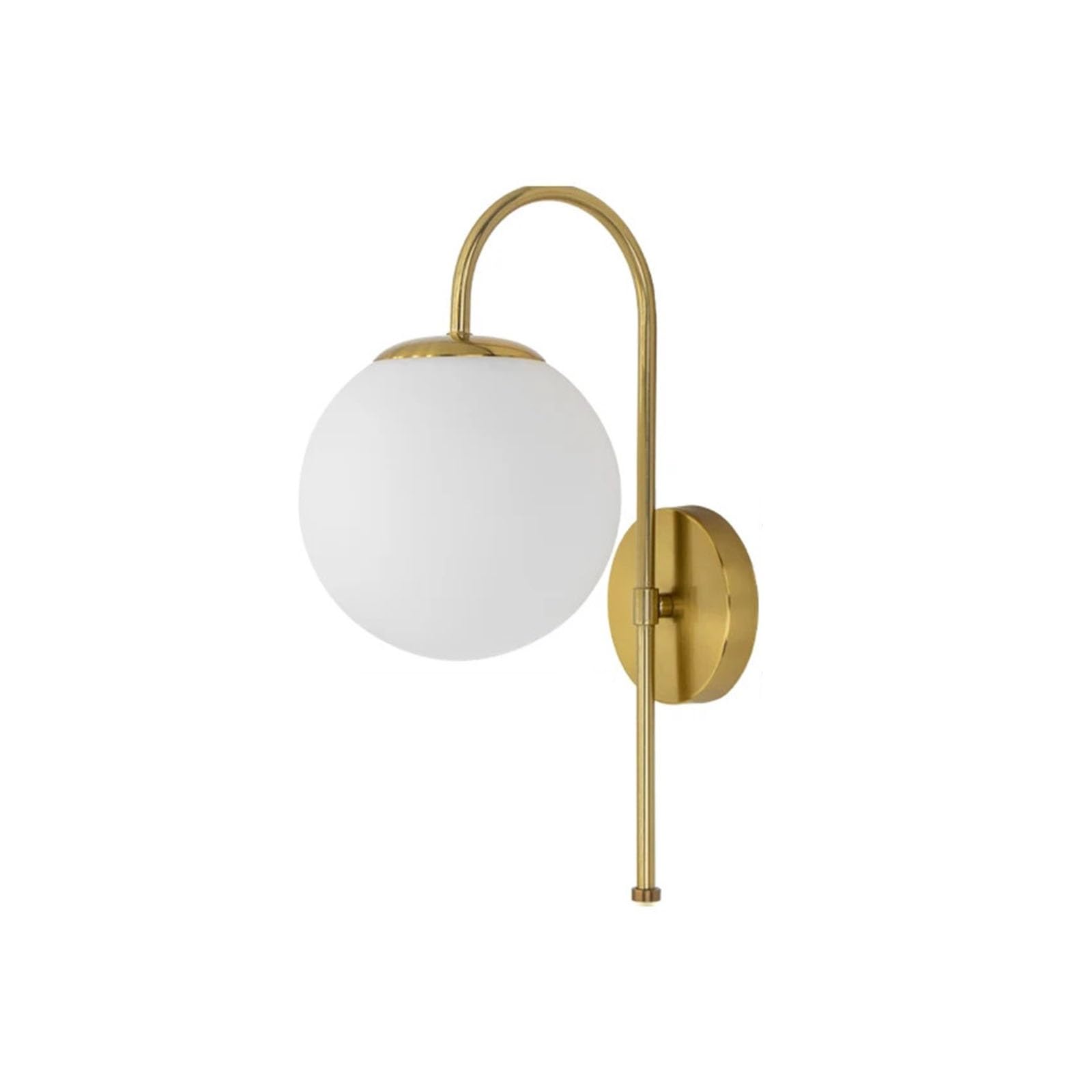Lámpara de pared de hierro con pantalla de plástico, lámpara de noche sencilla, luz de lujo for dormitorio, sala de estar, pasillo, bombilla E27(Gold)