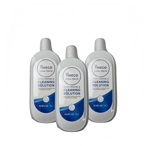 Compatible with TINECO Hard Floor Original Cleaning & Deodorizing Solution 32.8 Fluid Ounces (1L) Deep Stain Removal Long Lasting Deodorizing Multi-Purpose Cleaner(3pcs)