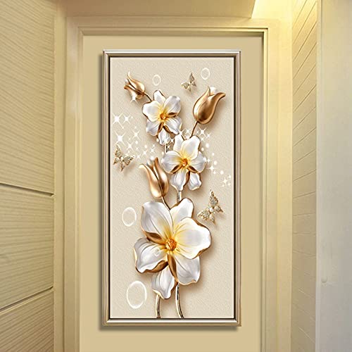 Peinture diamant 5D DIY fleurs de papillon point de croix grand format - 2