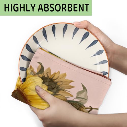 Torchons de cuisine microfibre absorbants essuie-mains séchage rapide déco fleur