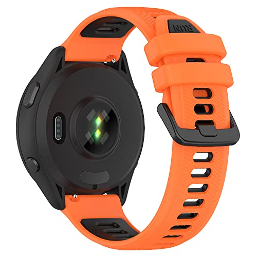 Image of Fit for Garmin Forerunner 265S 255S Watch Bands, 18mm Quick Release Durable Silicone Replacement Bands Wristbands Straps Bracelet Fit for Garmin Vivoactive 4S /Vivomove 3S /Venu 2S