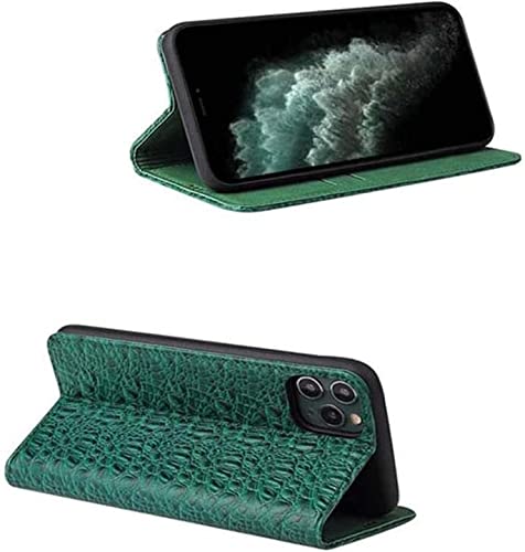 Funda iPhone 13 Pro antichoque con tarjetero verde y tapa protectora de pantalla 4