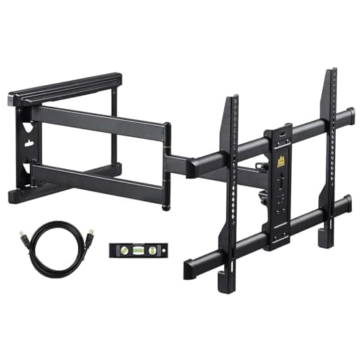 FORGING MOUNT Lång räckvidd TV-väggfäste fäste svängbar lutning hörn TV-fäste med 765 mm lång arm för hörn/platt installation passar 37 till 75 tum platt/kurva TV-apparater, VESA 600 x 400 mm, rymmer upp till 45 kg