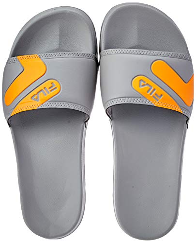 Fila F-Beach, Chinelos Masculino, Cinza (Cinza/Laranja), 40
