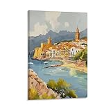 Mallorca España Pintura de acuarela Mallorca arte de pared arte arte de viaje póster decoración del hogar enmarcado y sin marco marco idea de regalo marco 12 x 18 pulgadas (30 x 45 cm)