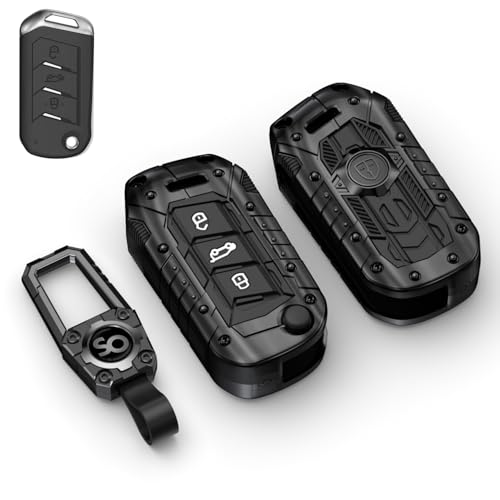 Image of Luxury Metal Waterproof Silicone Car Key Cover with Keychain |Transformer Series 3 Button Metal Smart Keycase Compatible with Mahindra Thar Roxx, 3XO, XUV700, Scorpio N 2023 & Bolero